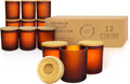 12 Pack Candle Jars for Making Candles - 10 OZ Frosted Brown Jars