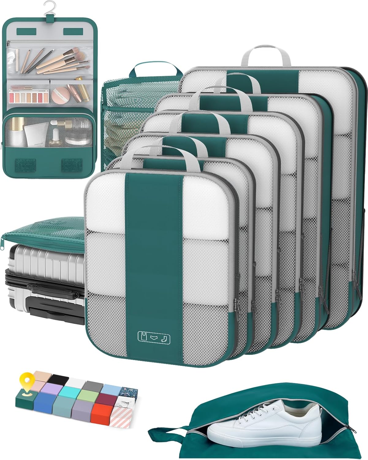 10 Set Compression Packing Cubes for Travel Essentials