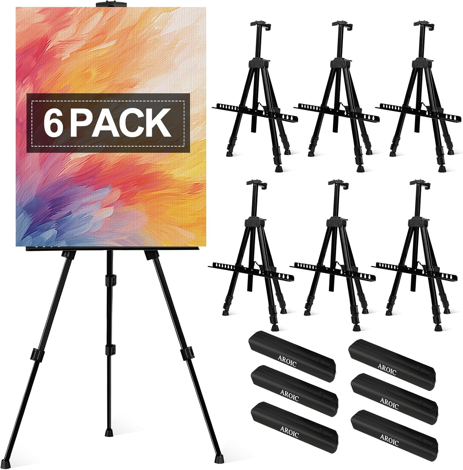 Adjustable Metal Tripod Easel Stand for Artists and Displays
