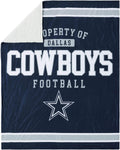 NFL Team Logo Sherpa Plush Throw Blanket - Soft Fan Throw