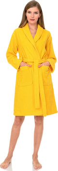 TowelSelections Womens Robe 100% Cotton Short Terry Shawl (Style 13VN)