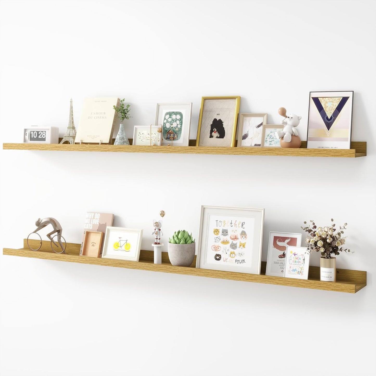Picture Ledge Shelf Set of 2, 56 inch Floating Wall Shelves