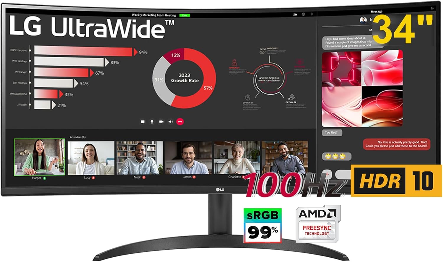 LG 34 Curved Gaming Monitor - Immersive UltraWide Display