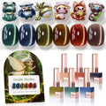 Gel Nail Polish Set 6pcs Same Color Shimmer Magnetic - At-Home Kit
