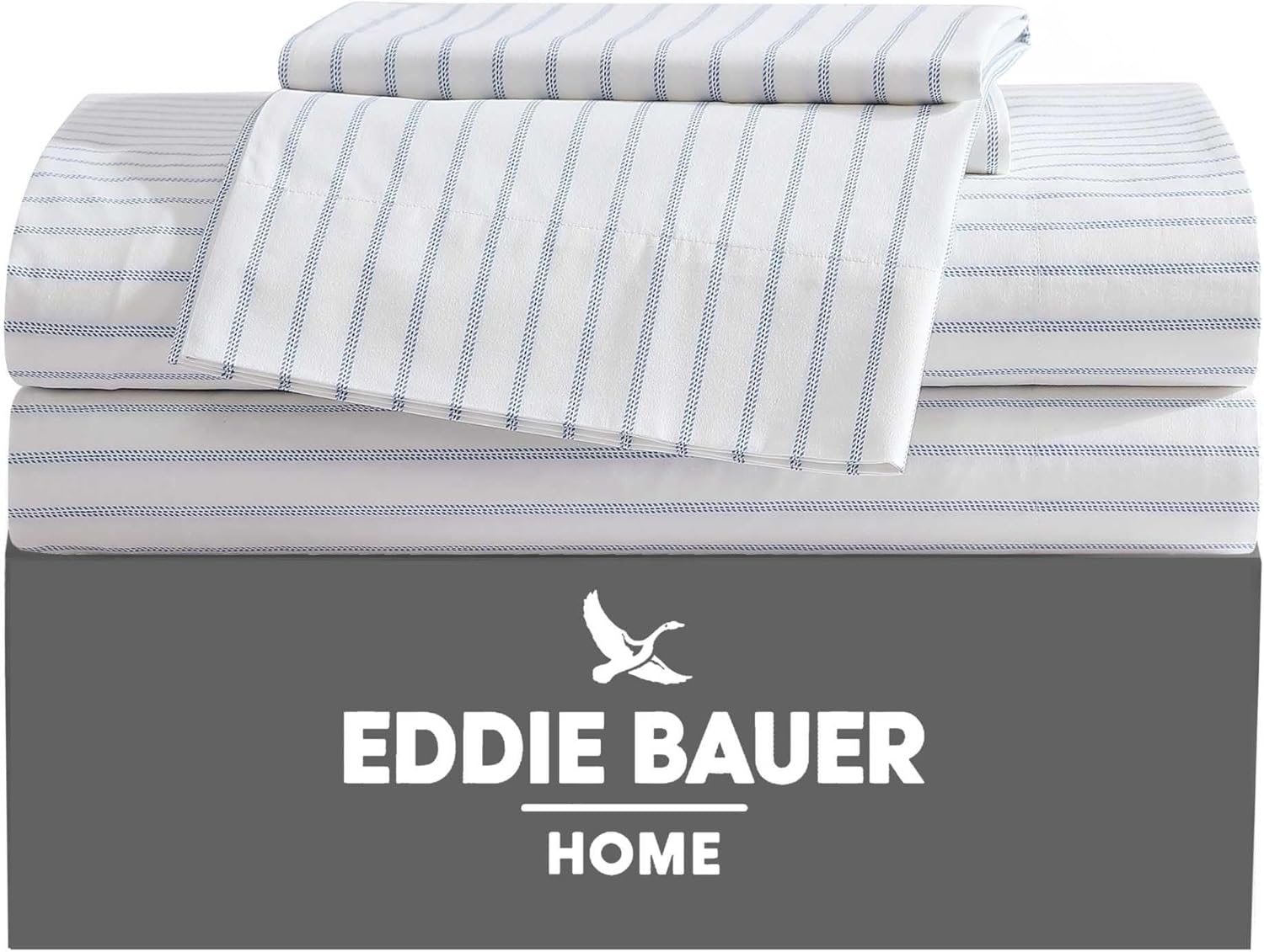 Eddie Bauer Full Cotton Percale Bedding Set for Crisp Comfort