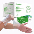 Clear Disposable Vinyl Gloves - Powder Free and Latex Free Safety