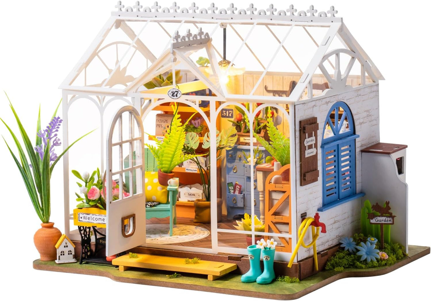 Rowood DIY Miniature House Kit - Dreamy Garden House Model