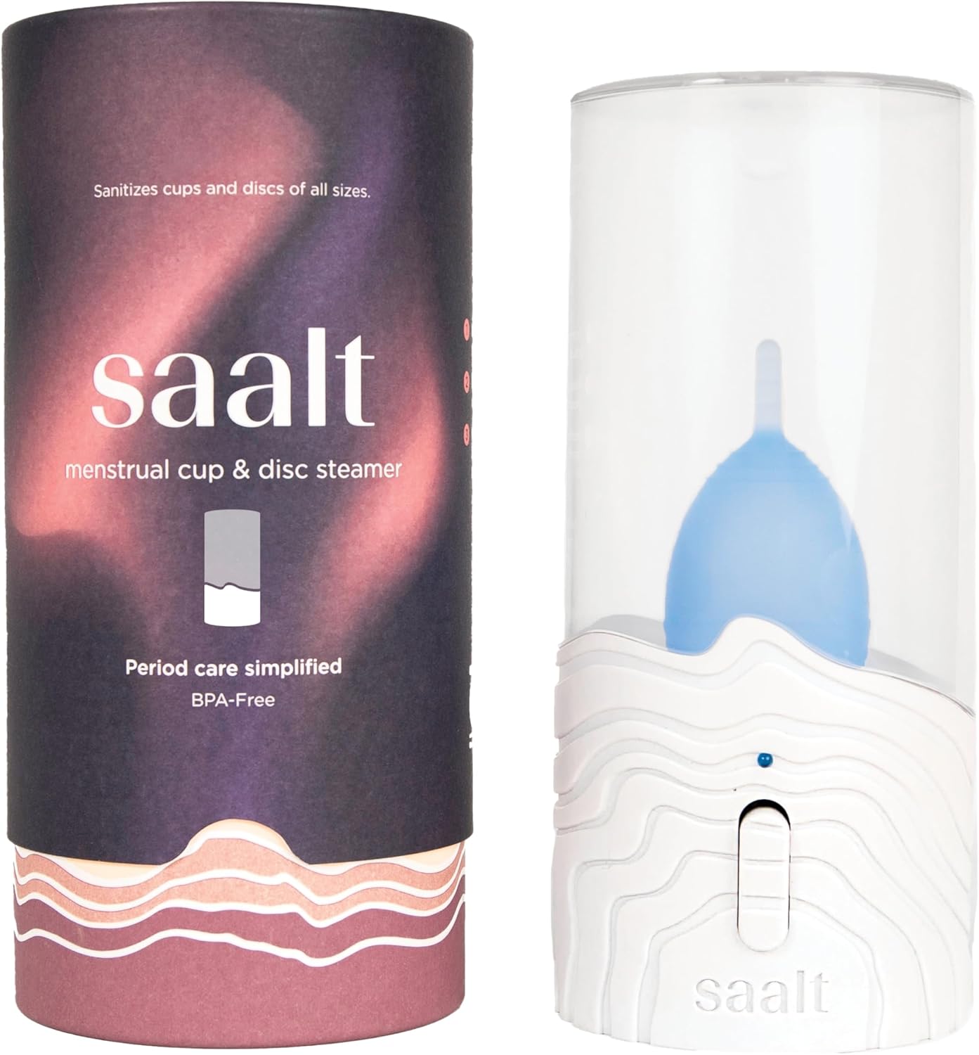 Saalt Menstrual Cup Steamer - Hands-Free Sanitizer for Period Care