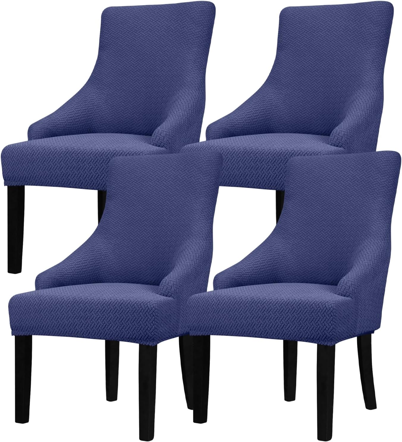 Lellen Stretch Wingback Chair Cover - Velvet Slipcover for Dining