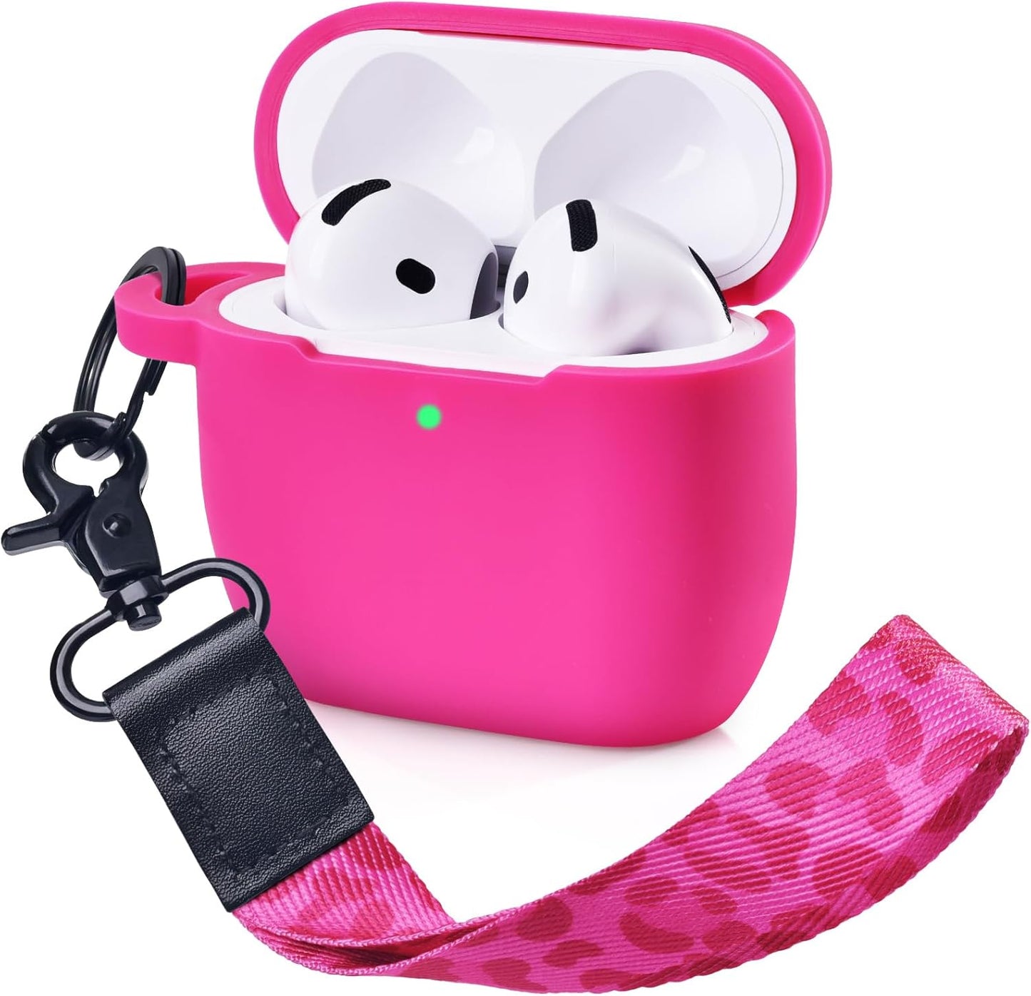 Rose Leopard AirPods 4 Case - Cute, Shockproof, Scratch-Resistant