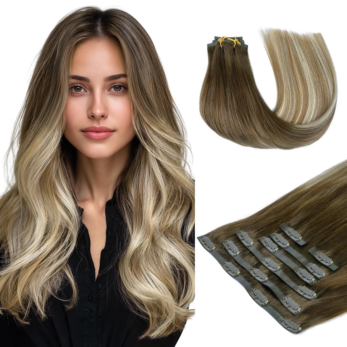 Seamless Clip in Hair Extensions for Stunning Volume and Style