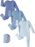 PATPAT Baby Footies Bamboo Viscose Zipper & Non-Slip Romper - Cozy Fit