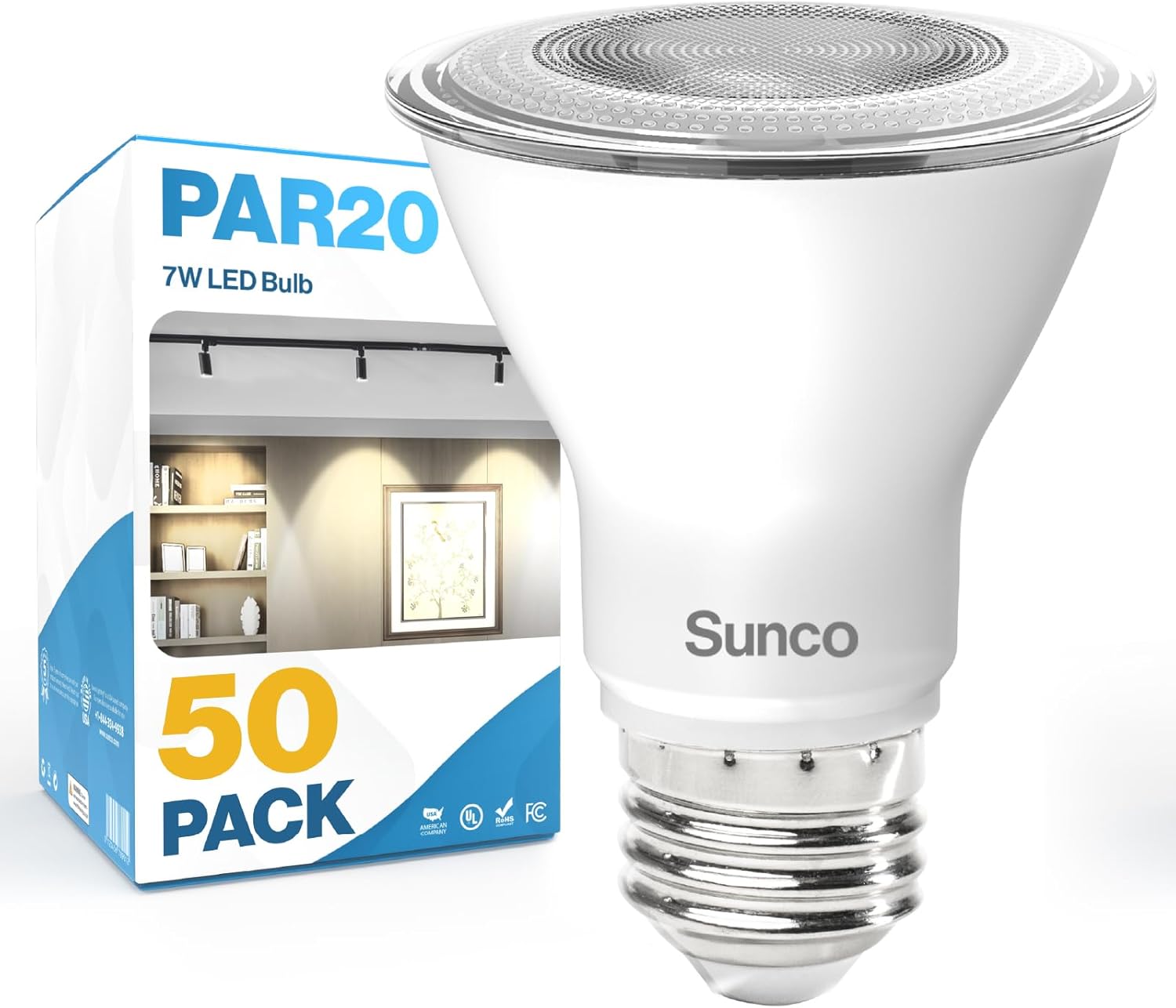 PAR20 LED Bulbs by Sunco - Dimmable Flood Light for Indoor/Outdoor