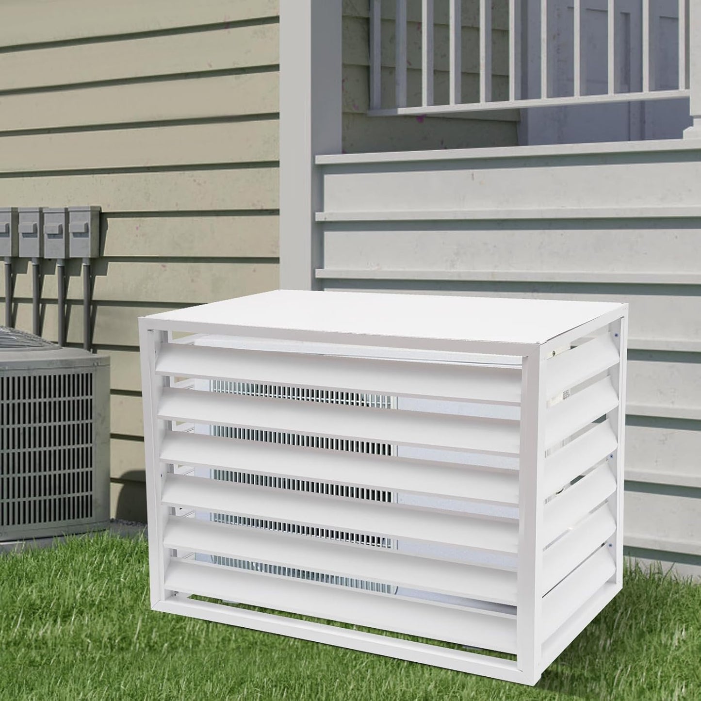 Pool Equipment & A/C Unit Privacy Cover - No Dig Freestanding Fence