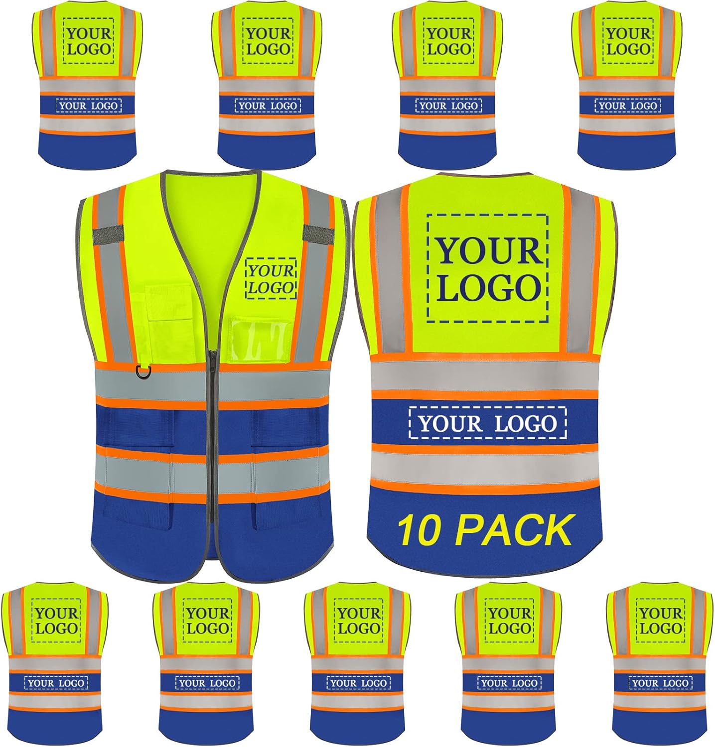 Custom Logo Safety Vest for High Visibility and Comfort