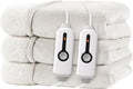Electric Heated Blanket Queen Size 84x90 - Dual-Sided Microplush