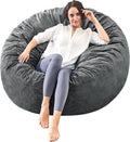 Bean Bag Chairs for Adults - Memory Foam Round Fluffy Couch