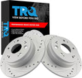 TRQ Rear Performance Brake Rotors Set Compatible with 2002-2004 Honda