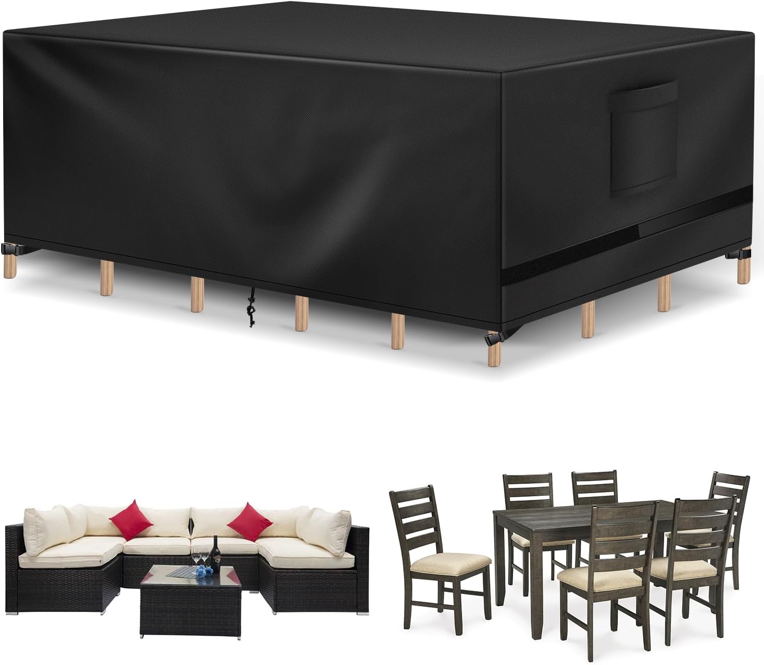 Patio Furniture Covers Waterproof Rectangle Heavy Duty Protection