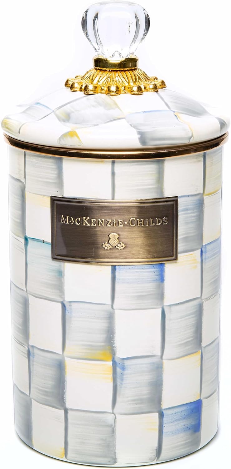 MACKENZIE-CHILDS Large Enamel Canister for Stylish Storage