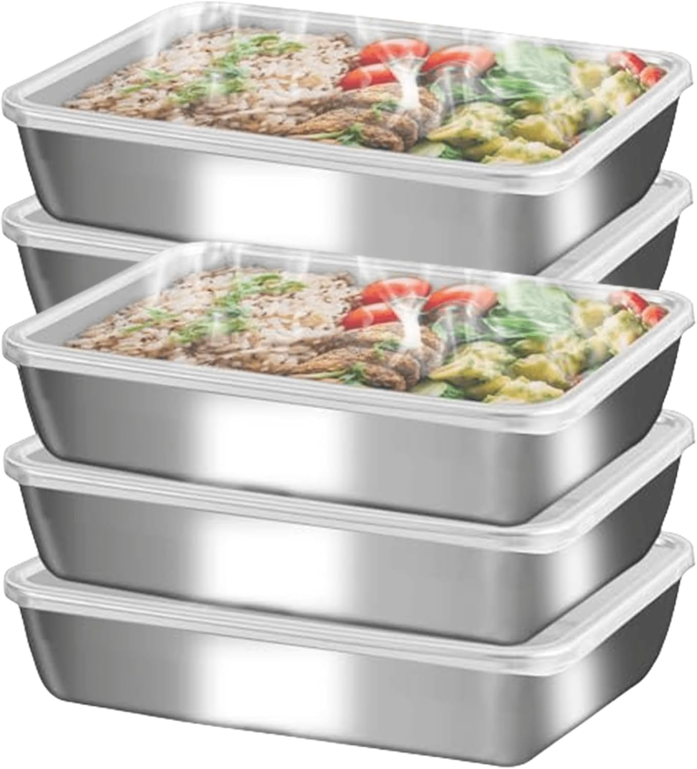 Stainless Steel Food Storage 12-Pack Lunch Box Containers Set