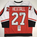 Autographed Ron Hextall Philadelphia Orange Hockey Jersey JSA COA