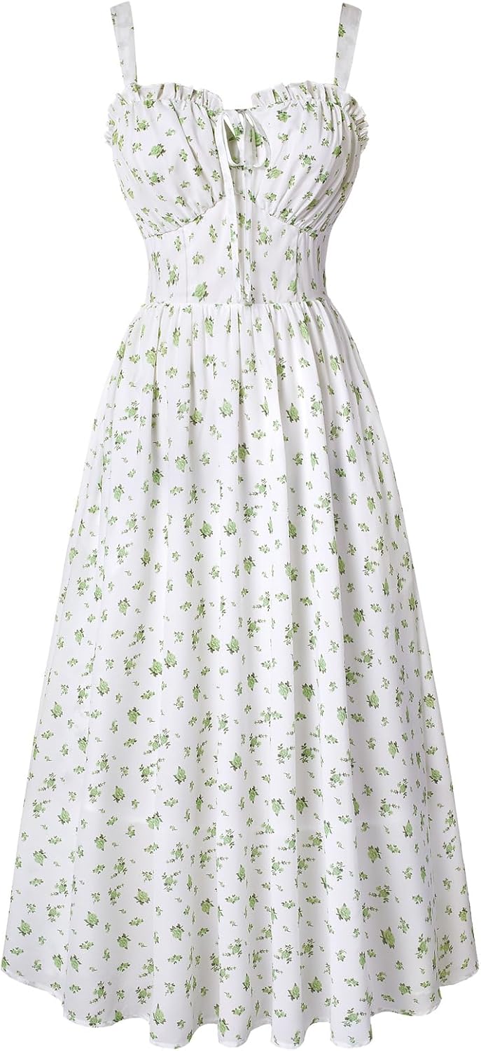 Floral Corset Dress Long Milkmaid Dress for Women by Scarlet Darkness
