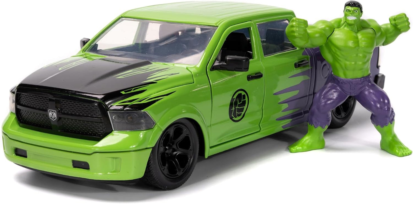 Jada Marvel 1:24 Dodge Ram 1500 Die-Cast Car with Hulk Figure