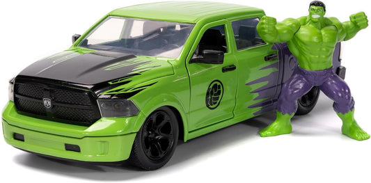 Jada Marvel 1:24 Dodge Ram 1500 Die-Cast Car with Hulk Figure
