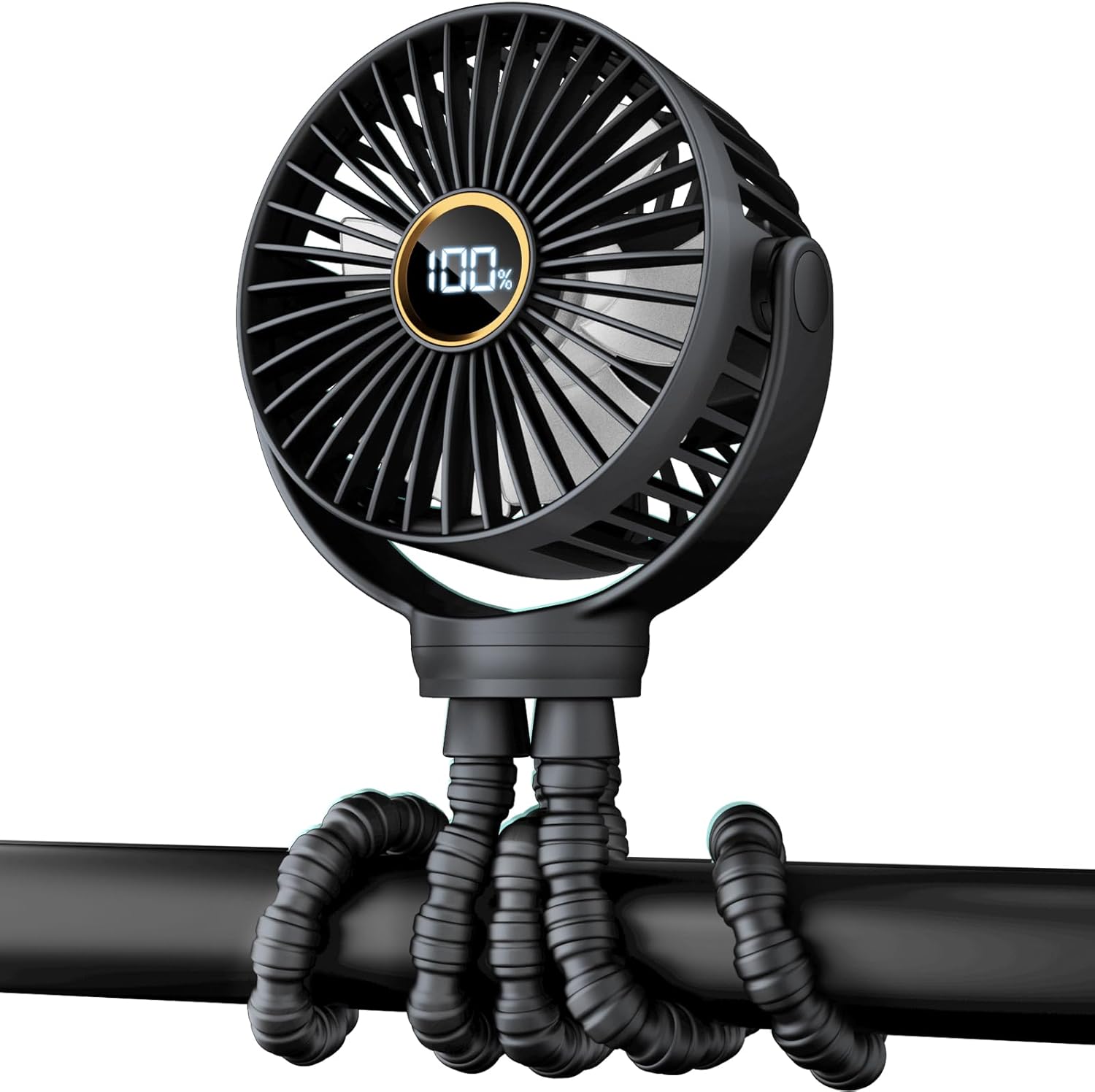 Rechargeable 360 Rotation Fan for On-the-Go Coolness