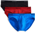 2(X)IST mens Cotton Stretch No Show Brief 3-pack - Low-Rise Comfort