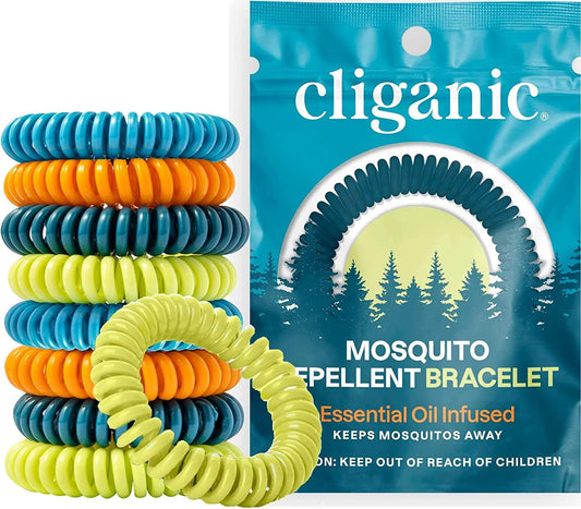 Cliganic Mosquito Repellent Bracelets - Natural DEET-Free Bands