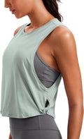 Pima Cotton Cropped Workout Tank Tops for Women - Soft, Breathable Fit