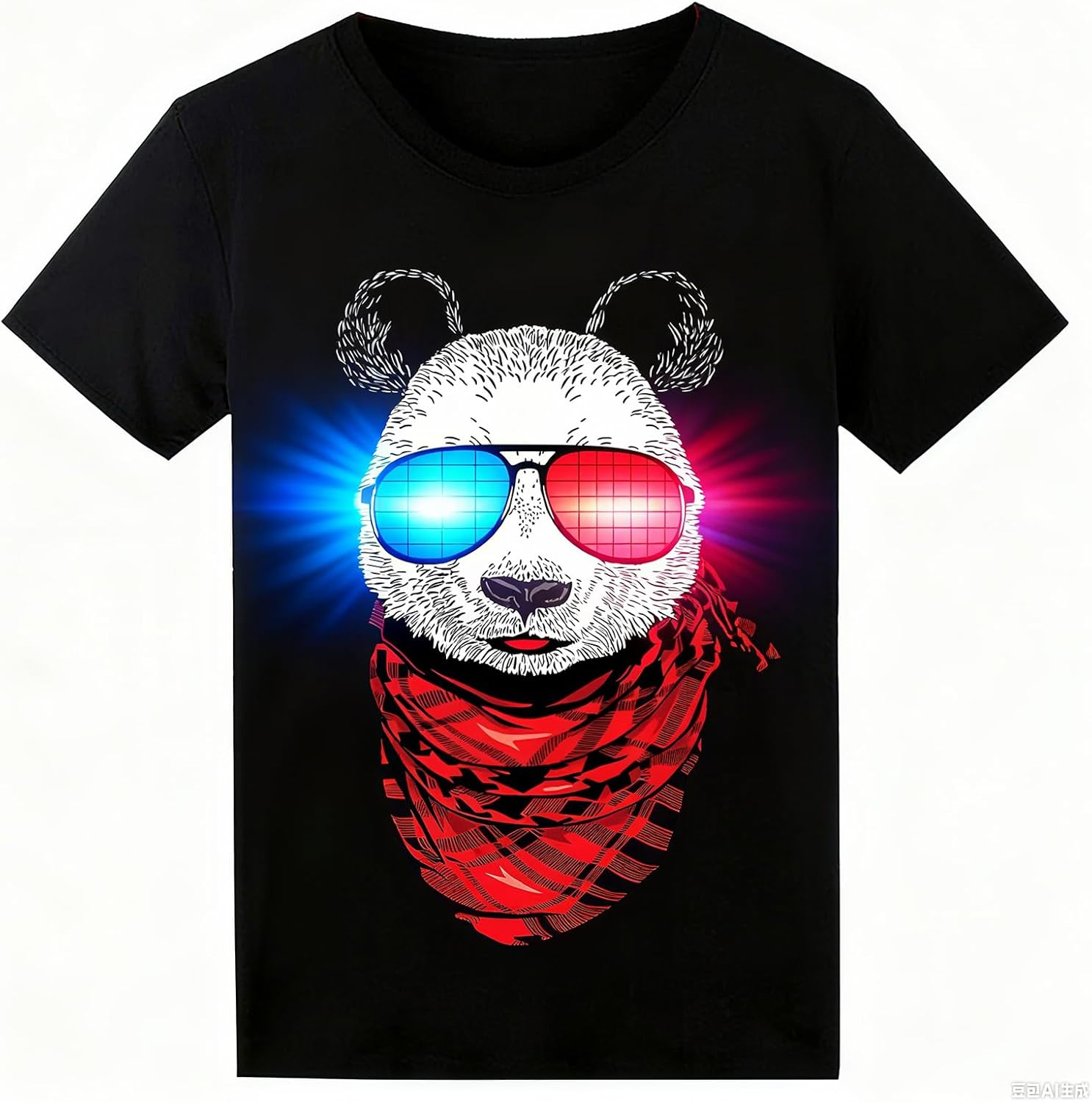 Sound Activated LED T-Shirt for Rave, Concert, and Parties