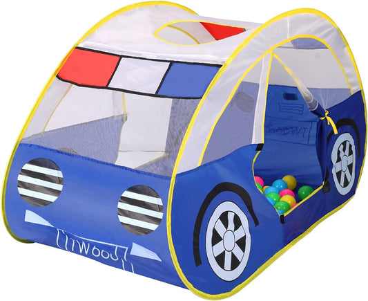 Quick-Setup Police Car Play Tent for Kids
