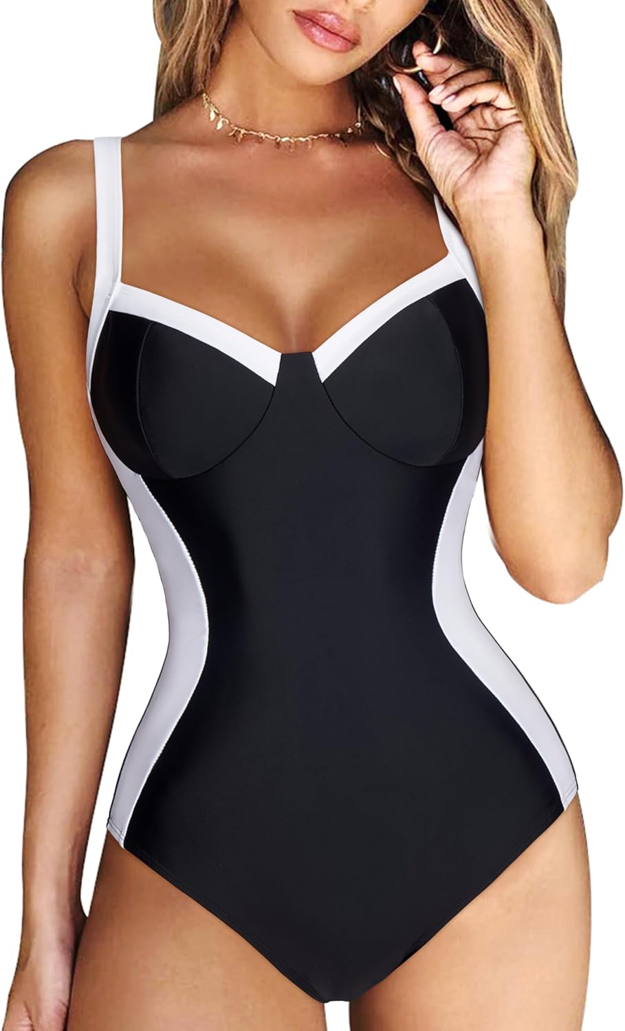 RXRXCOCO Women Slimming Tummy Control One Piece Swimsuit