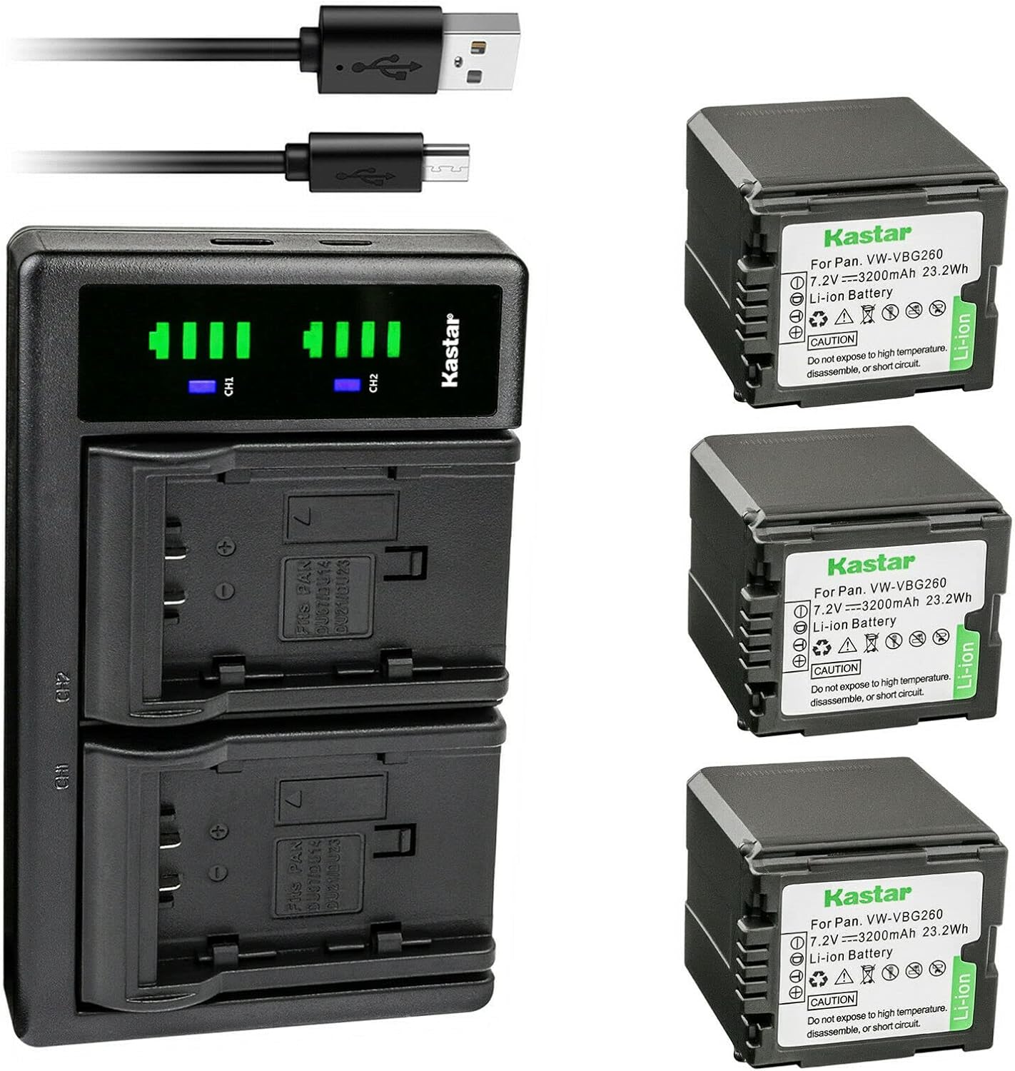 Kastar 3-Pack VW-VBG260 Battery and LTD2 USB Charger Review