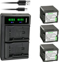 Kastar 3-Pack VW-VBG260 Battery and LTD2 USB Charger - Long Run Time