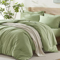 Homelike Moment Queen Comforter Set with Sheets - Lightweight Sage
