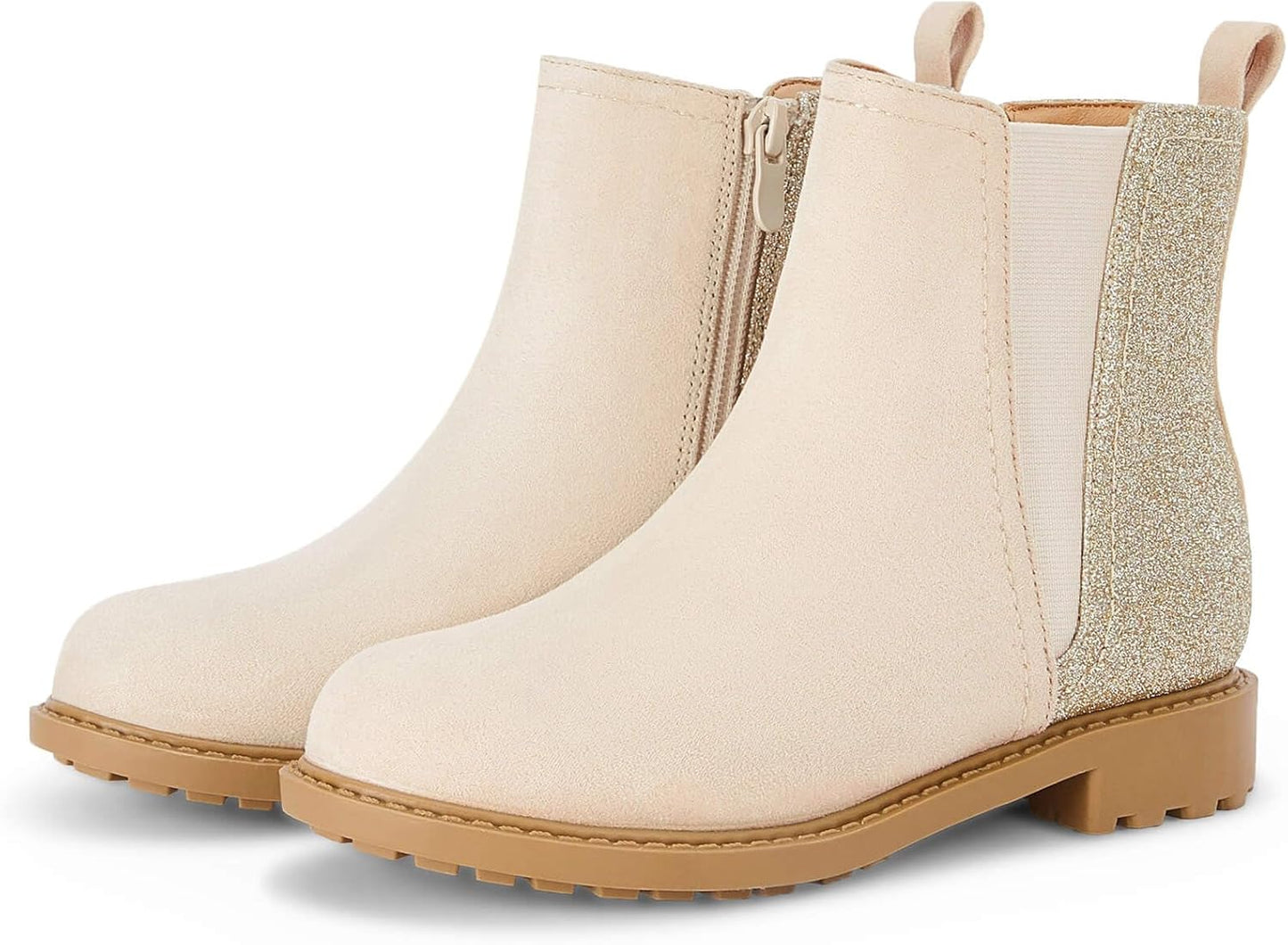 Coutgo Girls Glitter Ankle Boots for Toddler and Little Kids