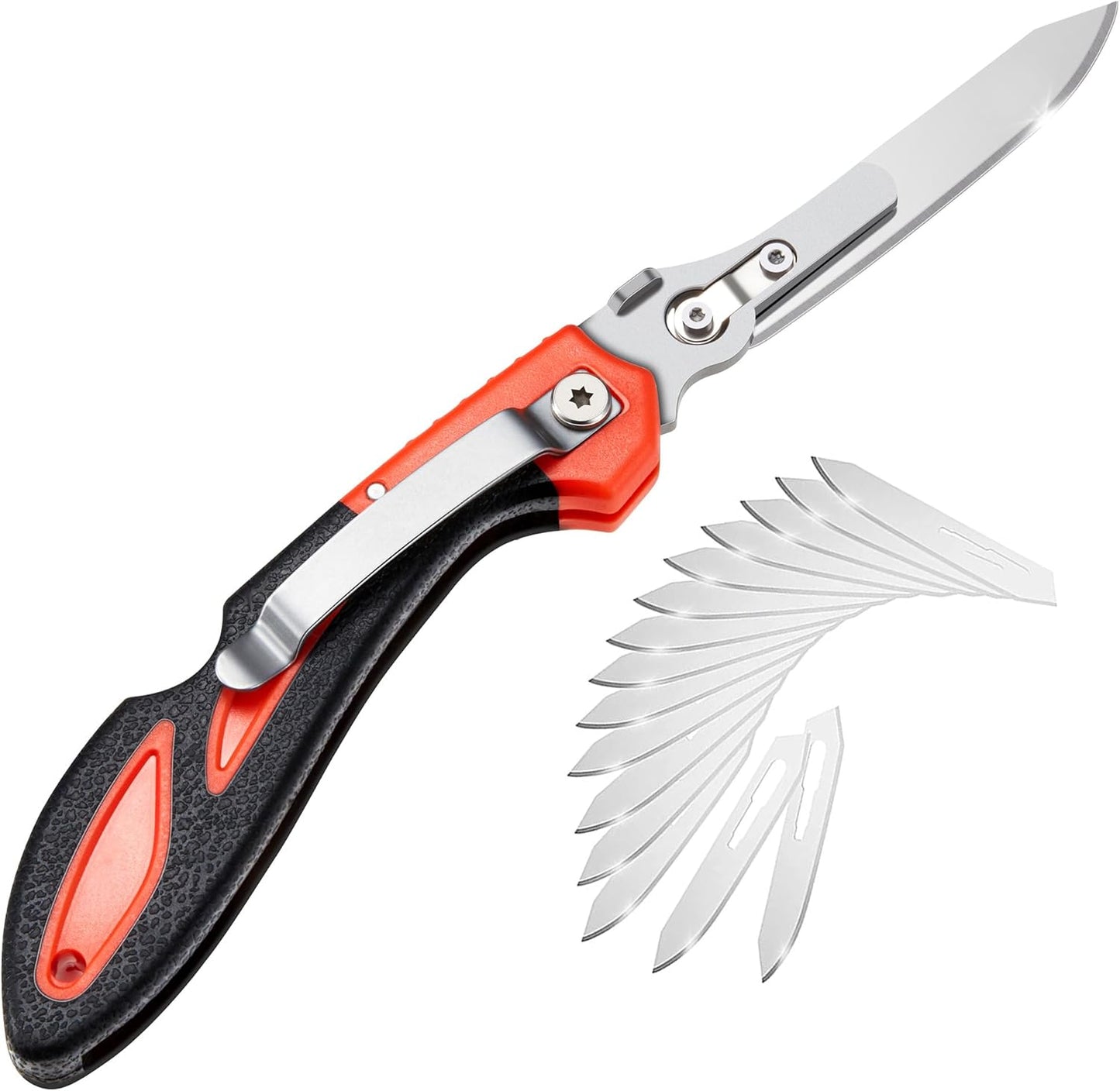 Lancergear Hunting Knife with 15 Extra Sharp Replaceable Blades