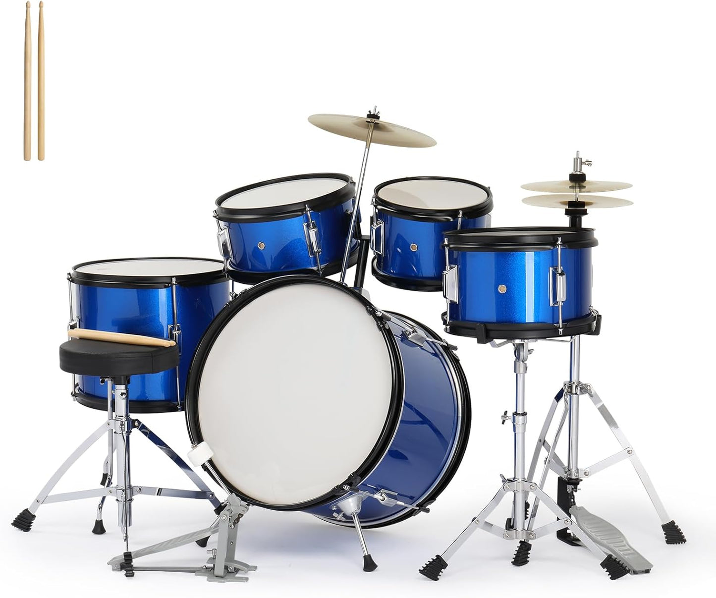 Ktaxon 5-Piece Complete Junior Drums Set for Beginners