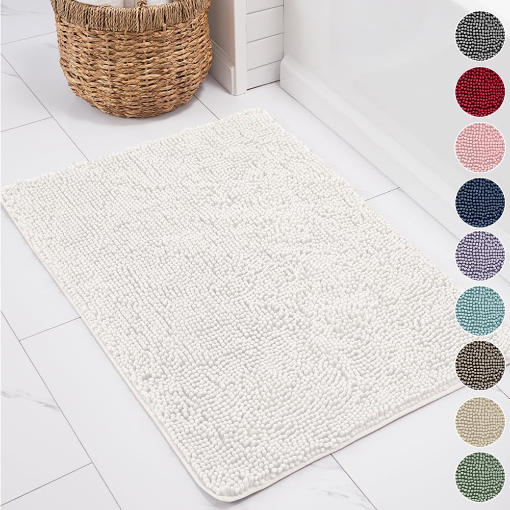 KANGAROO Chenille Soft Absorbent Bath Rug for Luxurious Comfort