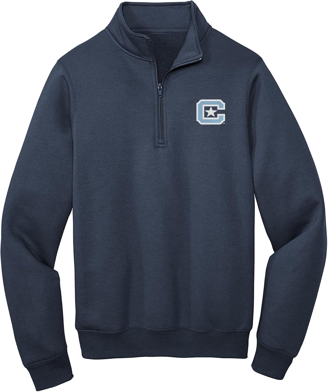 NCAA Primary Logo Quarter Zip Sweatshirt for The Citadel Fans