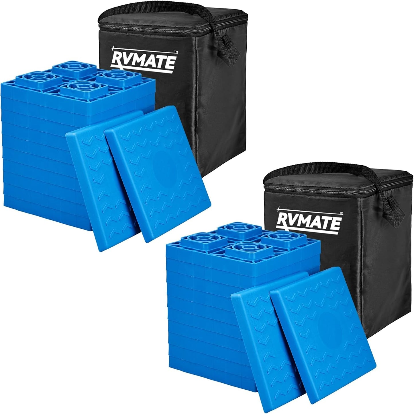 RVMATE RV Leveling Blocks 24 Pack for Stable Trailer Parking