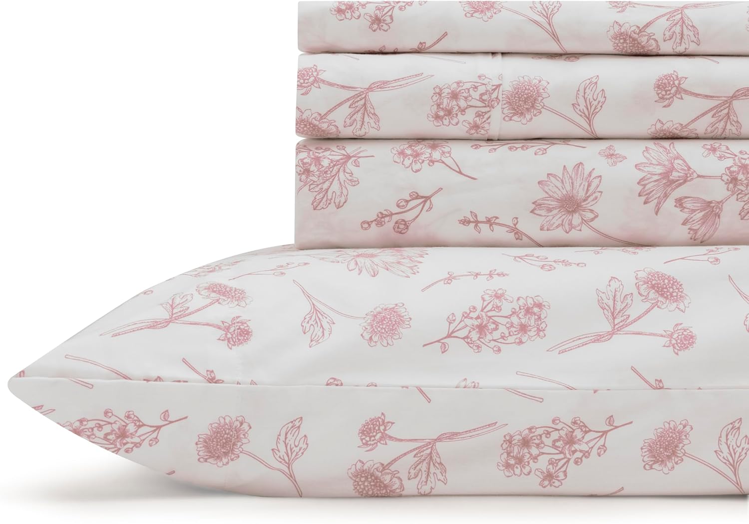 100% Cotton Printed Percale King Size Sheets Set for Comfort