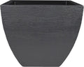 Modern Square Garden Planter 16-in Slate - Durable, Lightweight
