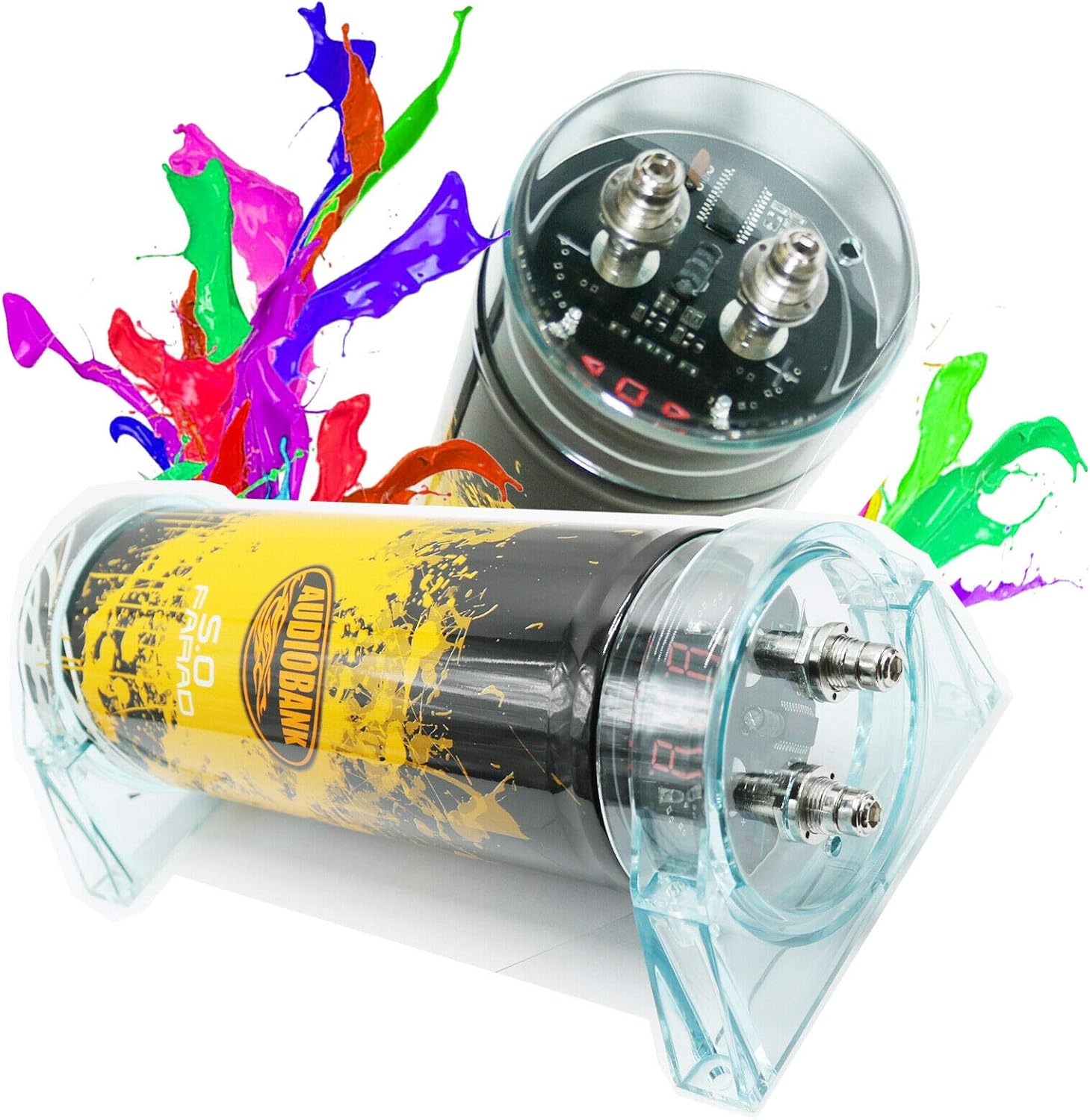 5 Farad Digital Capacitor for Car Audio with Voltage Display