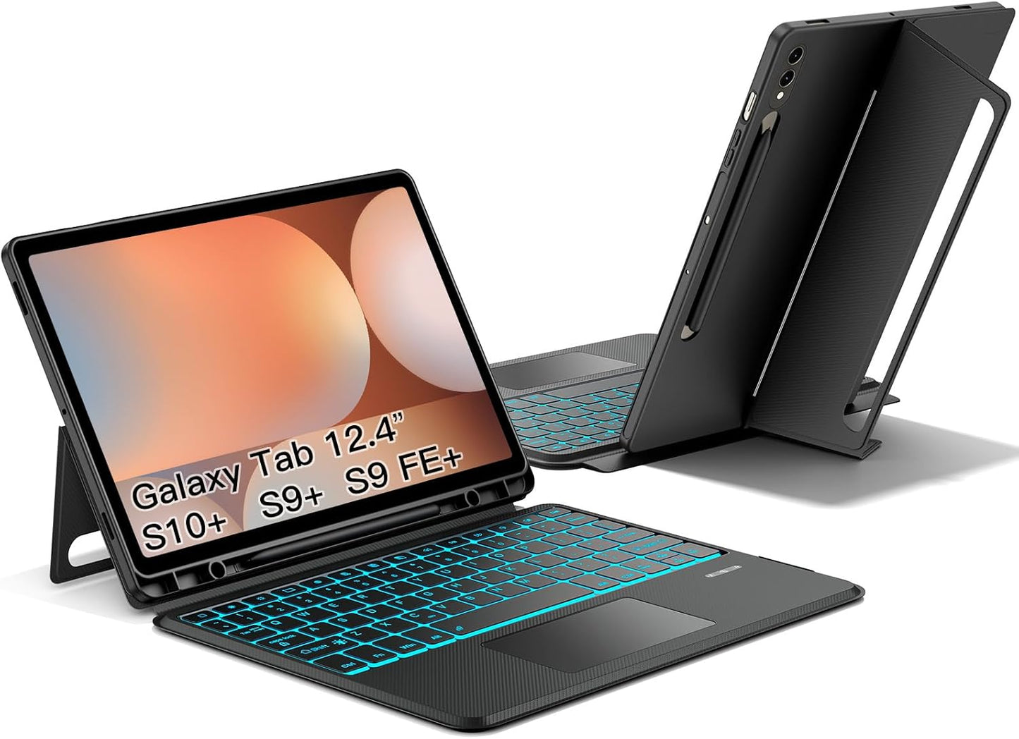 JUQITECH Trackpad Keyboard Case for Samsung Galaxy Tab S10+ 12.4