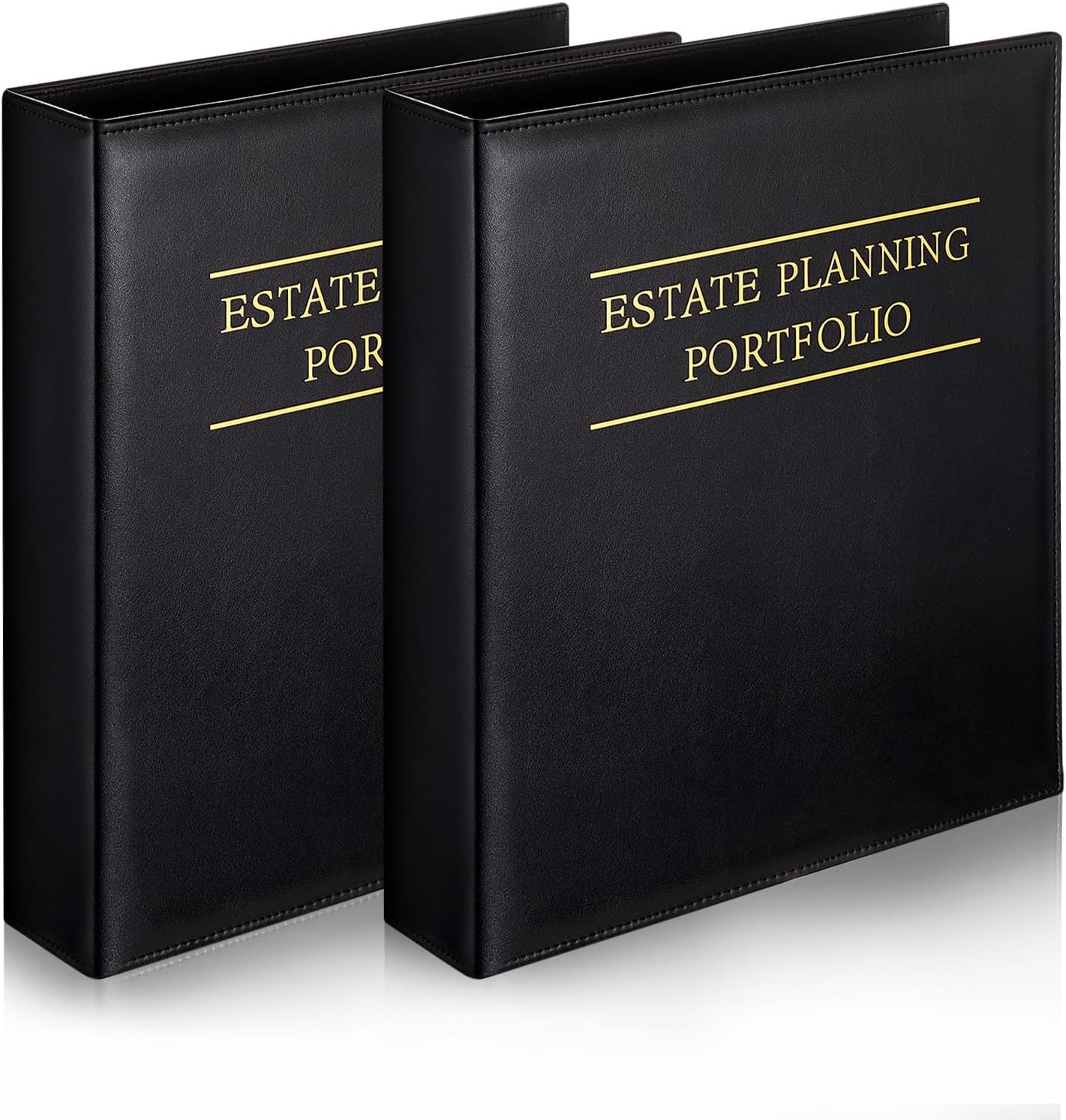Estate Planning Portfolio Binder Set with Elegant Gold Accents